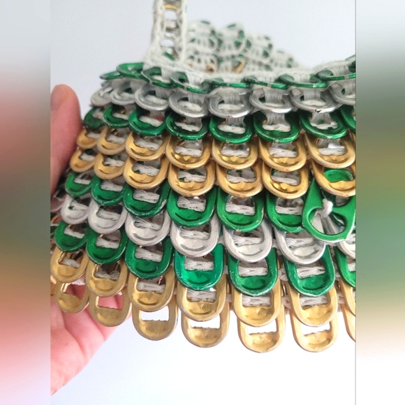 ♻️ Recycled Unique Handmade Purse - made of soda can opener tabs - Picture 3 of 4